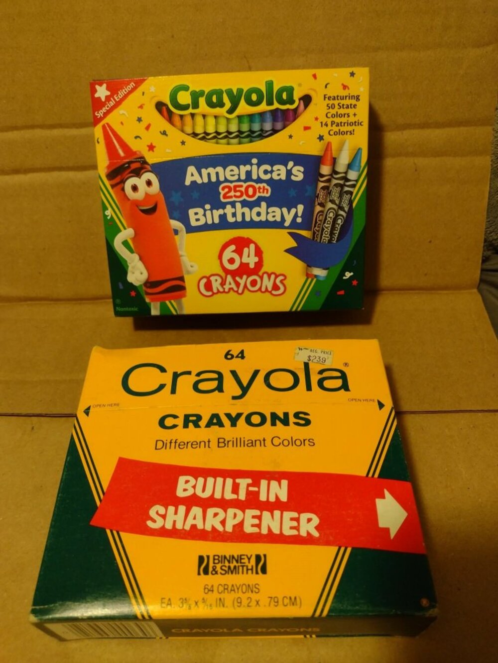 Crayola Crayons 64Special Edition 2026 + VINTAGE Crayola 64 Crayons Unopened box